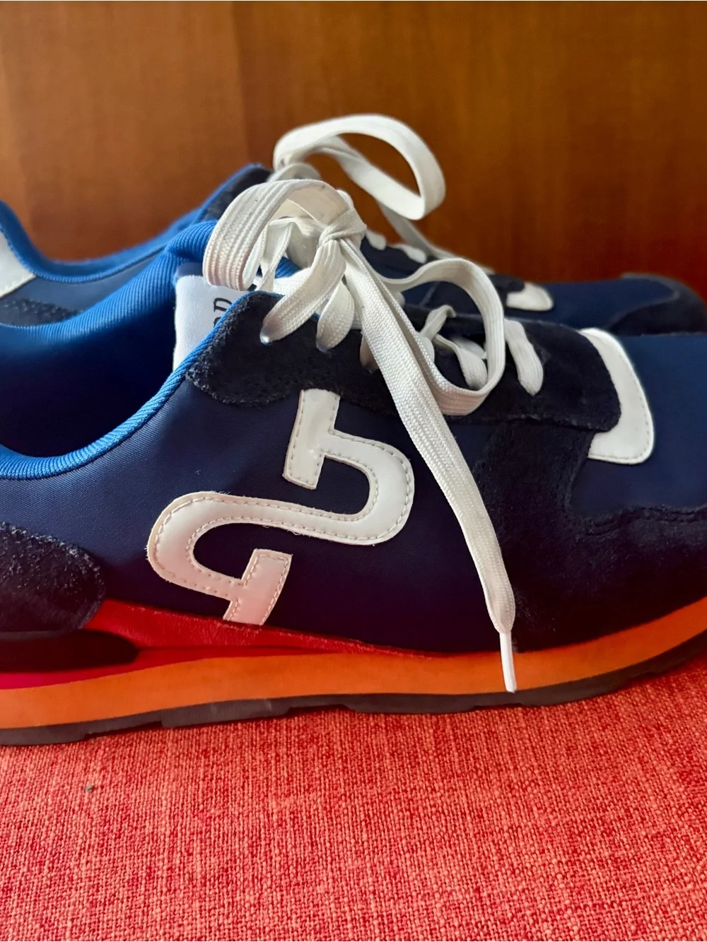 OPP Men's Navy Blue Casual Runner with Orange Accents